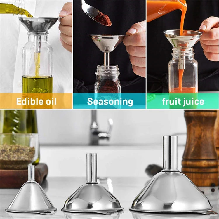 Stainless Steel Kitchen Funnel Set