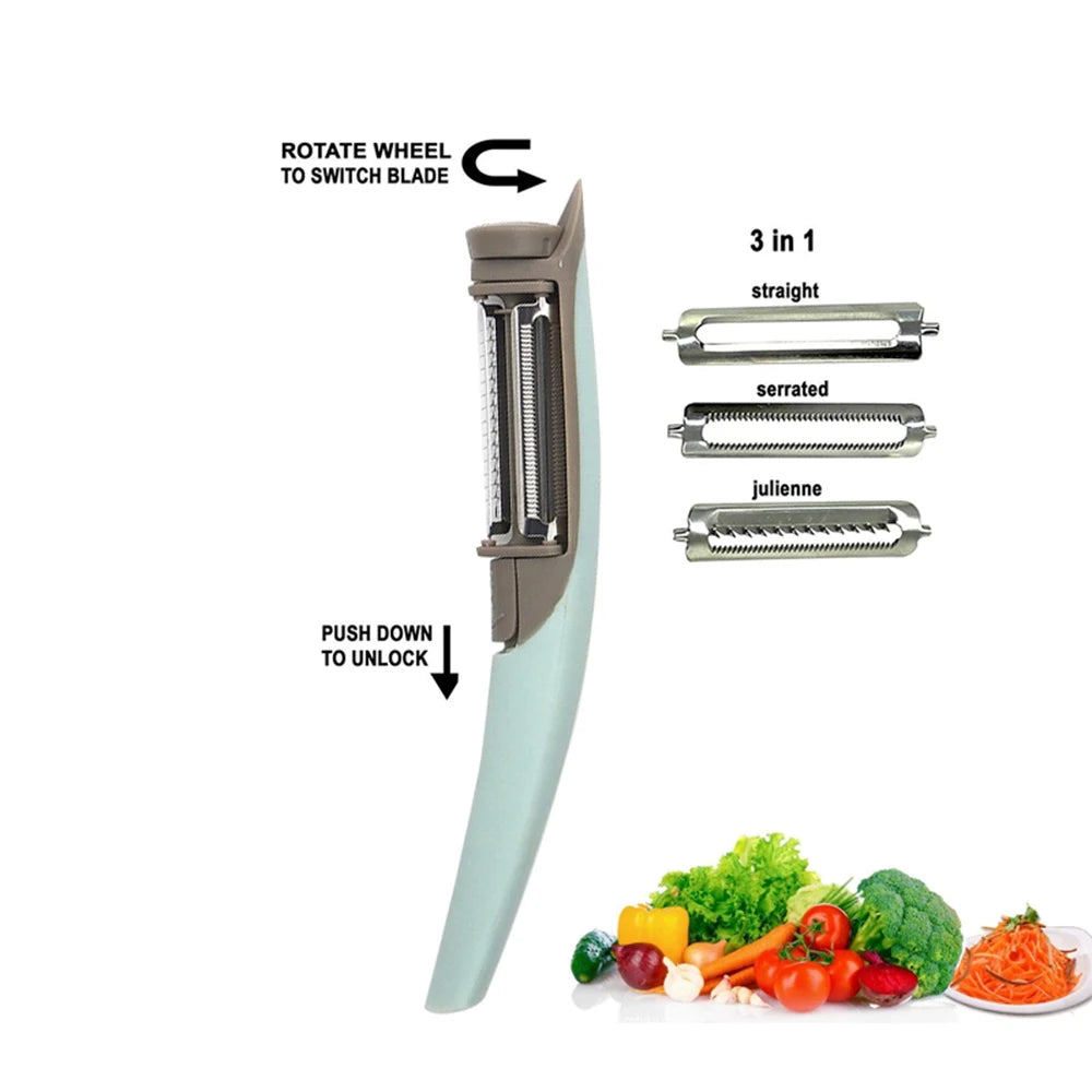 no matching product 3-in-1 Stainless Steel Vegetable Peeler Default Title