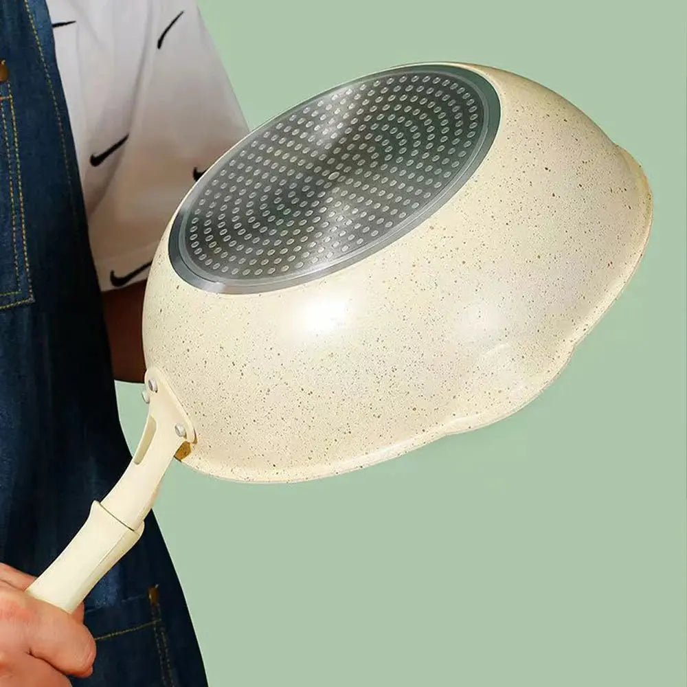 Maifan Stone Coated Non-Stick Pan with Non-Slip Handle  –  Ideal Skillet for Eggs, Pancakes, Omelettes, Sautéing, Sauces, Searing, Stir-Fry & One-Pan Meals – Compatible with Induction & Gas Stoves C for Chef