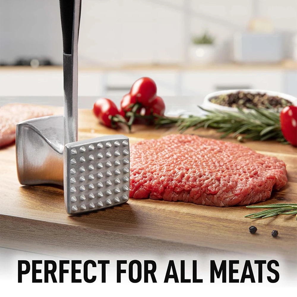 Zinc Alloy Meat Tenderizer Hammer with Non-Slip Grip Handle
