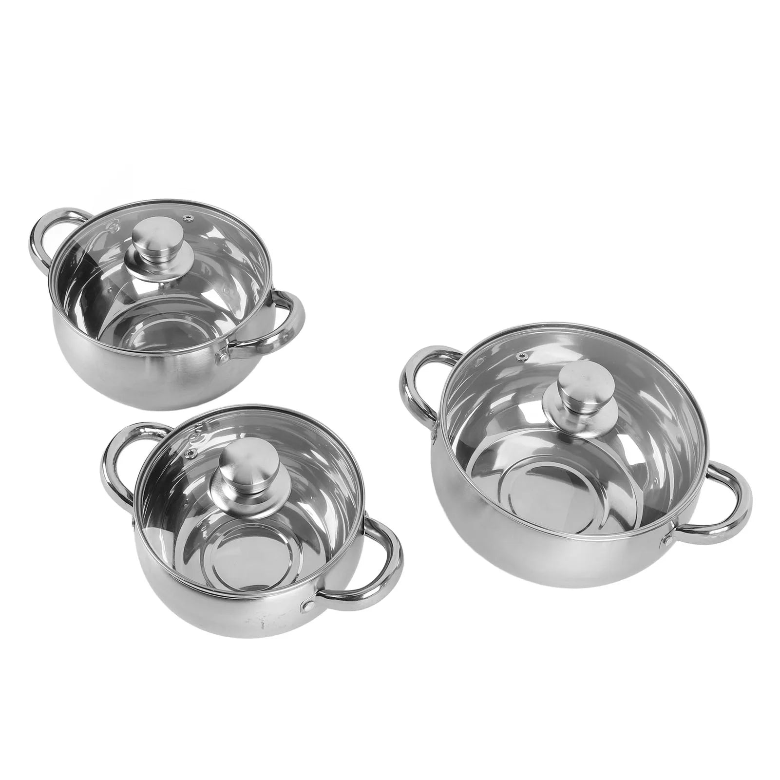 Stainless Steel Soup Pot Set — 3 Piece