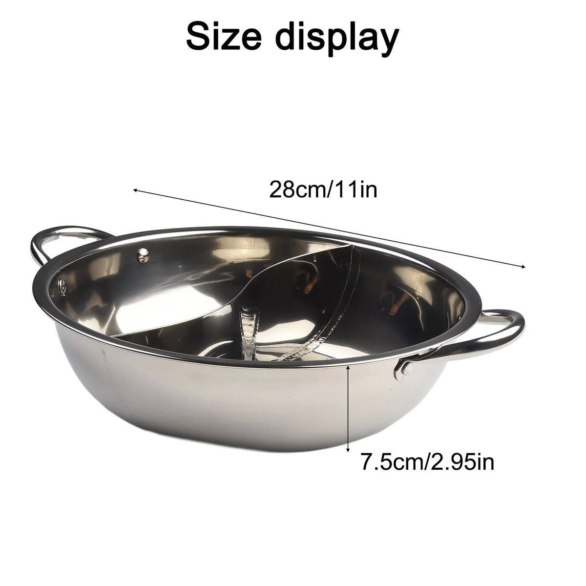 Divided Hot Pot – Stainless Steel Twin Soup Pot for Gas & Induction Hobs – Ideal for Hot Pot Parties & Family Dinners – Available in 28cm & 30cm