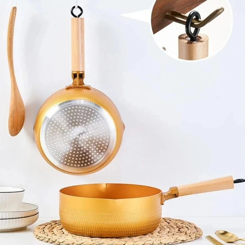 Non-Stick Saucepan with Wooden Handle