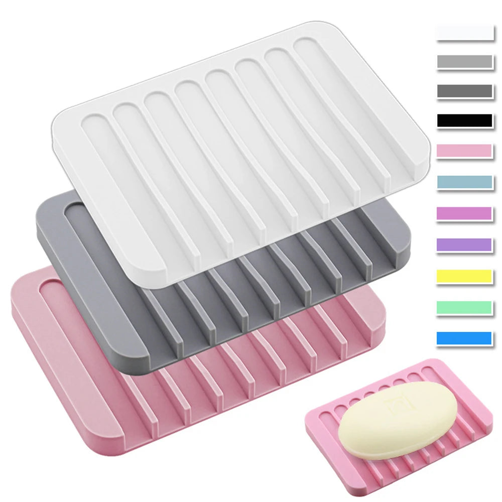 Self Draining Silicone Sponge & Soap Holder – Waterfall Soap Dish Drainer – Ideal for Kitchen Sinks & Bathrooms