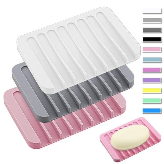 Self Draining Silicone Sponge & Soap Holder – Waterfall Soap Dish Drainer – Ideal for Kitchen Sinks & Bathrooms