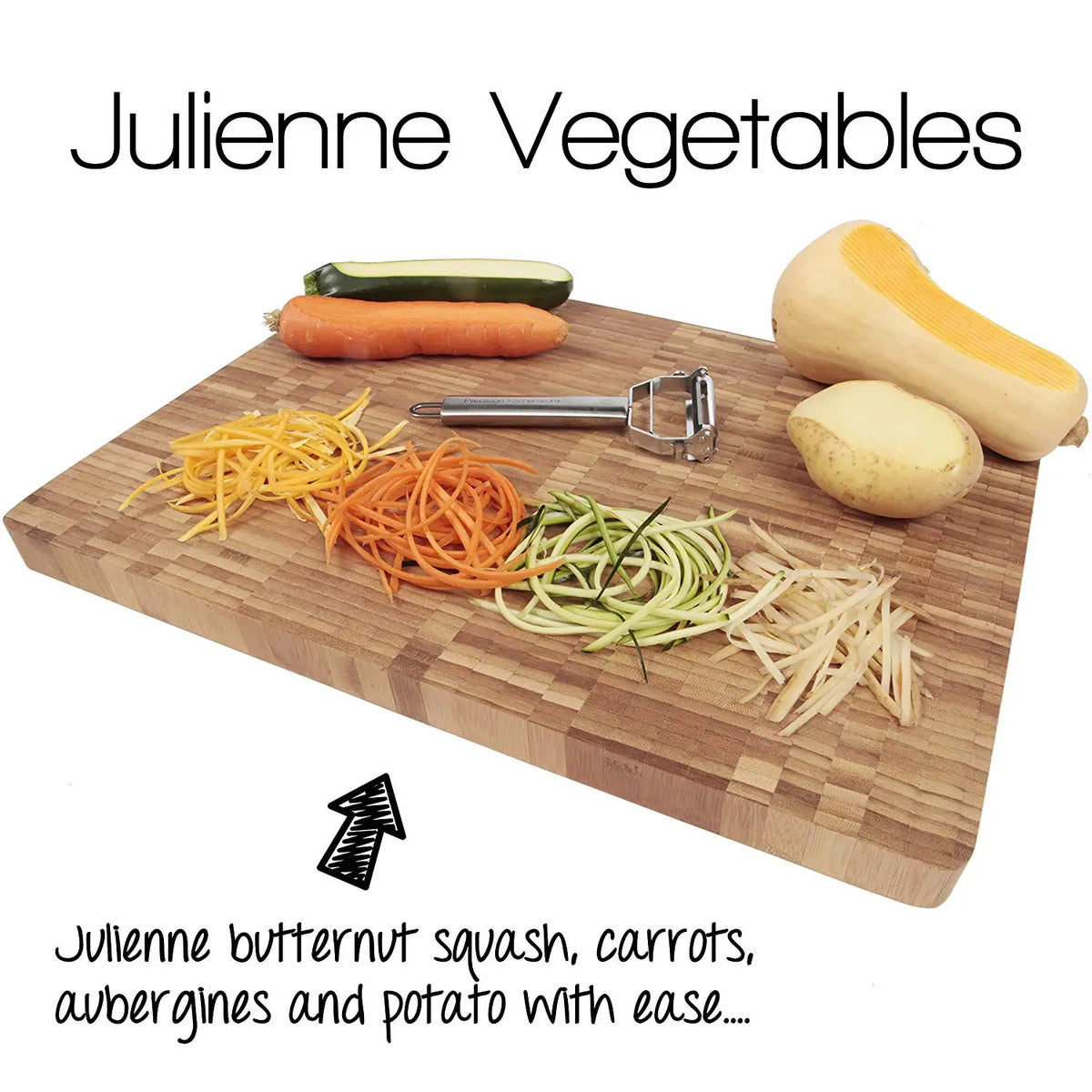 Multi-Function Stainless Steel Julienne Peeler – Vegetable Shredder & Carrot Peeler – Ideal for Carrots, Cucumbers & Potatoes