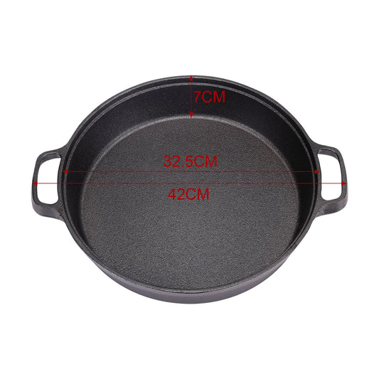Pre-Seasoned Cast Iron Skillet – 32.5cm , Oven & Stovetop Safe