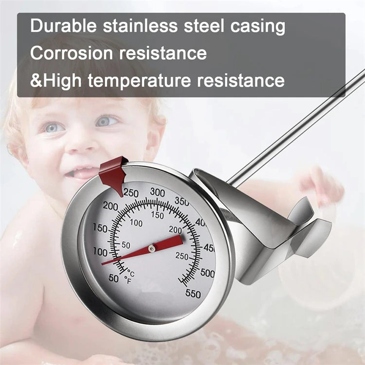 Stainless Steel Deep Fry Thermometer with Instant Read Dial