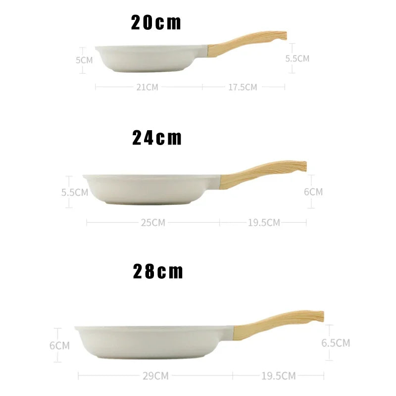 Non-Stick Stone-Coated Wok & Frying Pan – Natural Stone Coating Stir-Fry Pan for Gas & Induction – Best for Steaks, Stir-Fries & Sautéing – Available in 20cm, 24cm, 26cm & 28cm