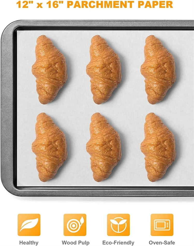 200 Piece Non-Stick Parchment Paper Sheets – Precut Baking Paper for Ovens & Air Fryers – Ideal for Baking, Steaming & Lining Cookie Pans – Available in 15x20cm, 20x25cm, 20x30cm, 23x33cm, 25x35cm & 30x40cm