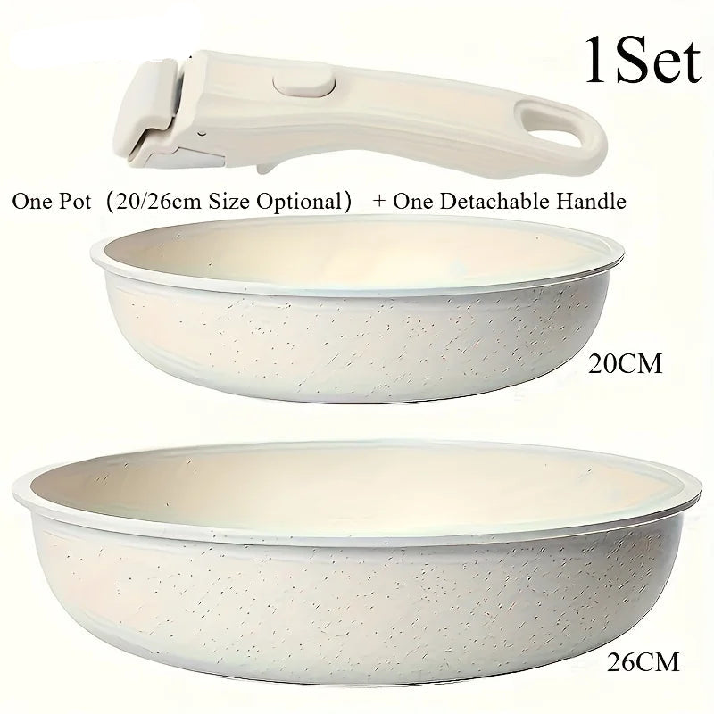 Non-Stick Cookware Set with Removable Handles