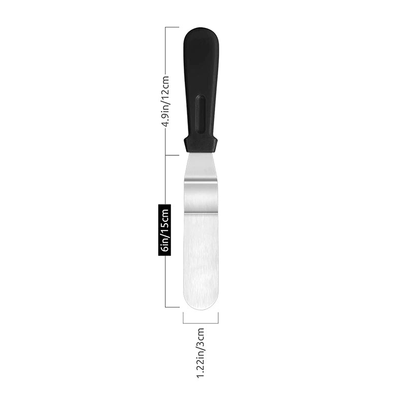Stainless Steel Offset Icing Spatula – Cake Decorating & Frosting Palette Knife – Ideal for Smoothing Buttercream & Spreading Icing – Available in 6 Inch, 8 Inch & 10 Inch 6 Inch