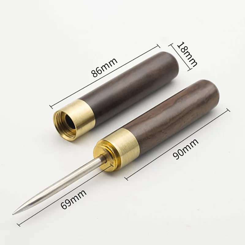 Stainless Steel Ice Pick with Wooden Handle & Cover – Kitchen Ice Breaker – Best for Breaking Block Ice & Large Ice Cubes