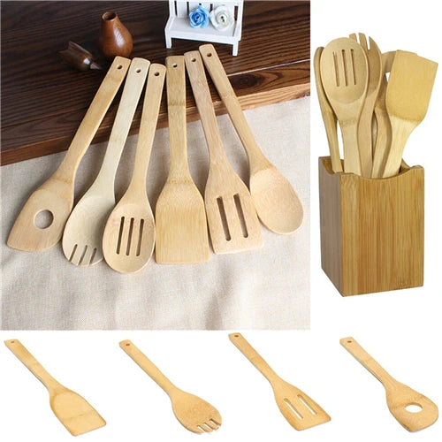 Bamboo Kitchen Utensil Set — 6 Piece
