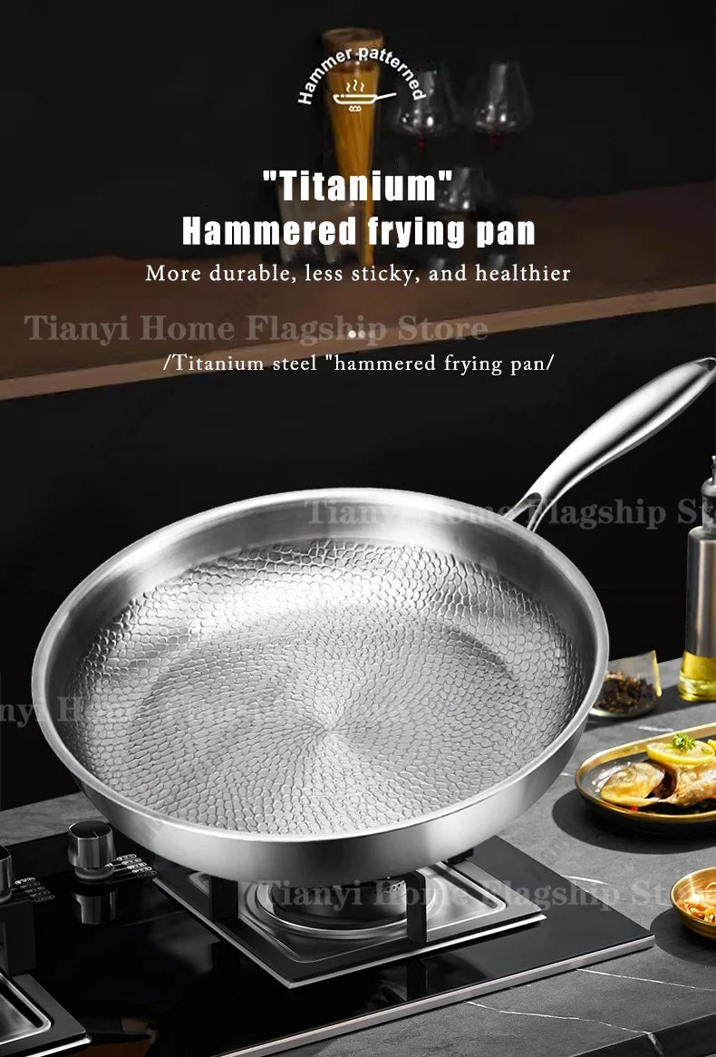 Titanium Stainless Steel Frying Pan