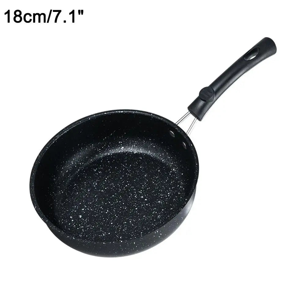Speckled Stone Mini Frying Pan – Flat Bottom Non-Stick Egg & Pancake Pan with Hanging Loop – Perfect for Single Servings & Small Kitchens