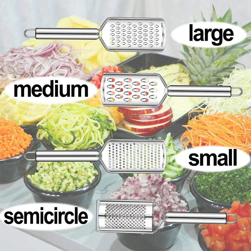 Mini Handheld Stainless Steel Cheese Grater – Cheese Shredder & Lemon Zester – Ideal for Cheese, Chocolate, Ginger & Garlic