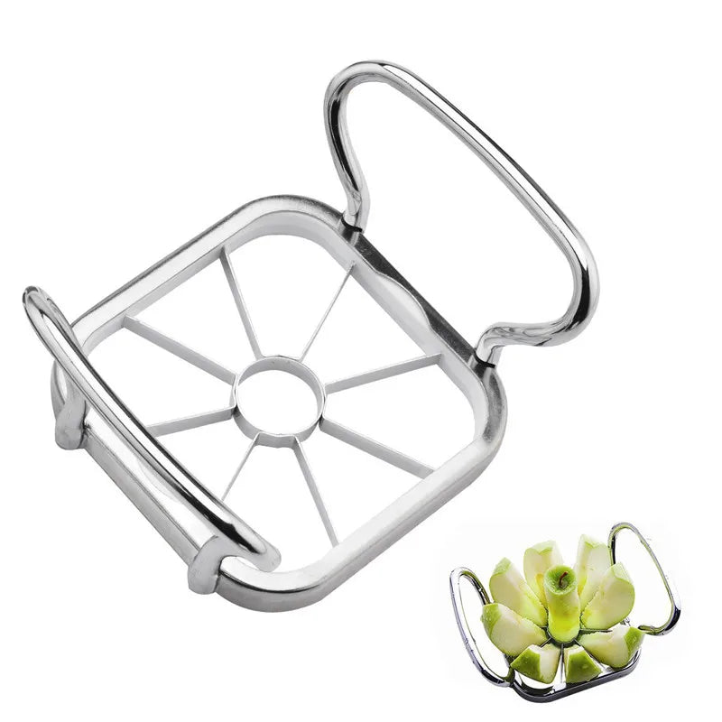 5 in 1 Stainless Steel Apple Cutter & Slicer – Manual Fruit, Vegetable & Potato Chip Cutter – Ideal for Apple Slices, Wedges & Chips