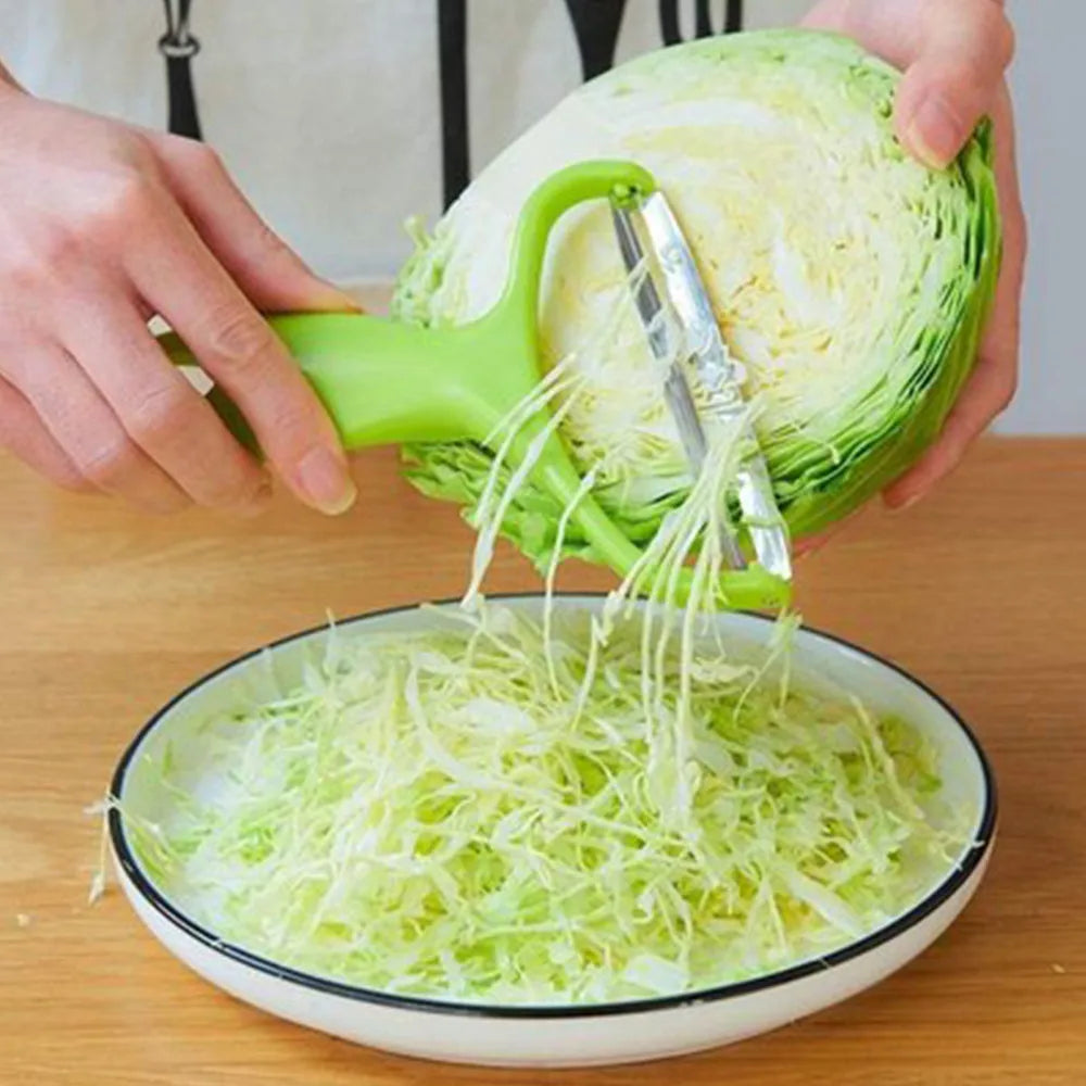 Handheld Cabbage Slicer & Vegetable Shredder – Stainless Steel Blade Cutter for Salads, Potatoes, Carrots & Cucumbers – Great for Coleslaw