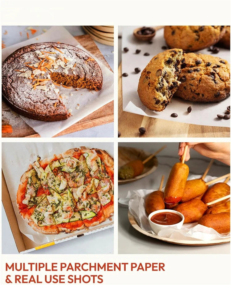 200 Piece Non-Stick Parchment Paper Sheets – Precut Baking Paper for Ovens & Air Fryers – Ideal for Baking, Steaming & Lining Cookie Pans – Available in 15x20cm, 20x25cm, 20x30cm, 23x33cm, 25x35cm & 30x40cm