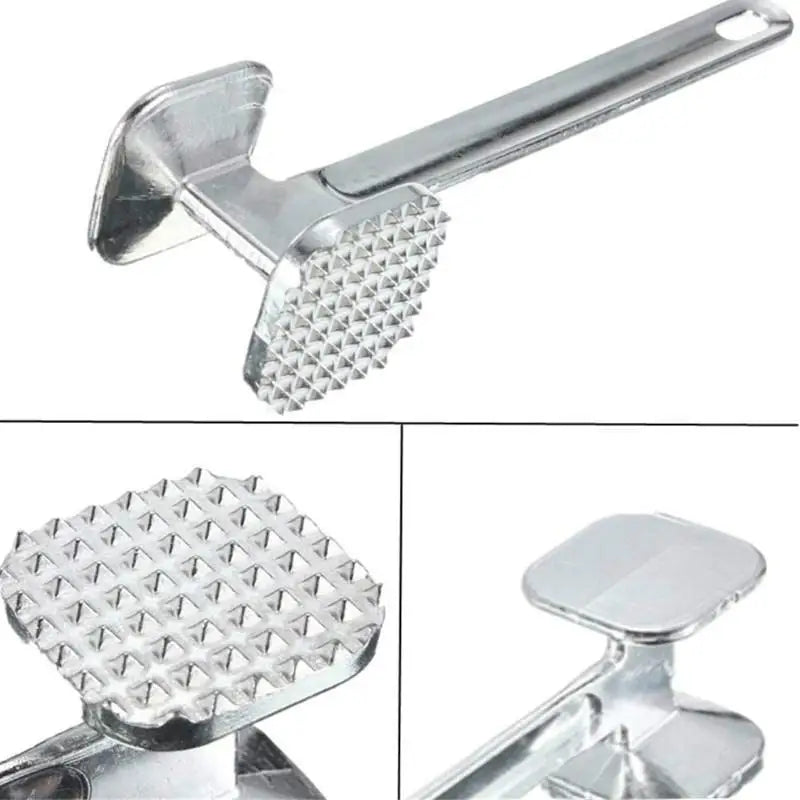 Meat Tenderiser Hammer – Double-Sided Metal Mallet for Pounding Steak & Chicken – Best for Tender Beef, Schnitzel & Escalopes