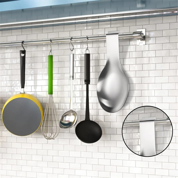 Large Stainless Steel Spoon Rest – Spatula & Ladle Holder for Worktop & Stove Top – Great for Keeping Cooking Utensils Tidy – Available in Gold & Silver Colours