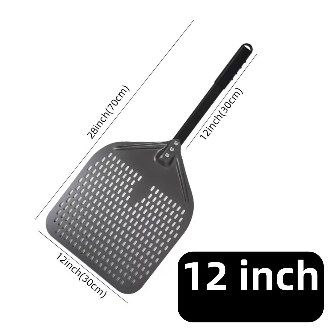 Aluminium Pizza Peel & Turning Paddle 12" Pizza Peel — Black
