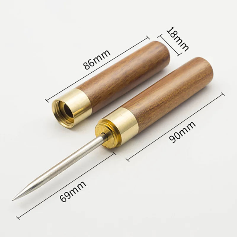Stainless Steel Ice Pick with Wooden Handle & Cover – Kitchen Ice Breaker – Best for Breaking Block Ice & Large Ice Cubes