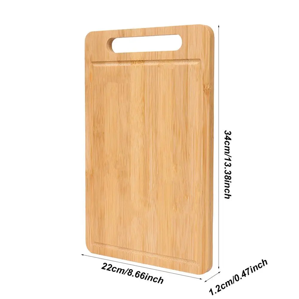 Thick Bamboo Chopping Board – Wooden Cutting & Serving Board for Meat, Vegetables, Bread & Charcuterie – Available in 3 Sizes