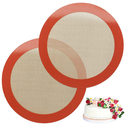 Round Non-Stick Silicone Baking Mat – Reusable Food Grade Oven Liner – Great for Macarons, Cookies & Pastry – Available in 13cm, 20cm & 23cm