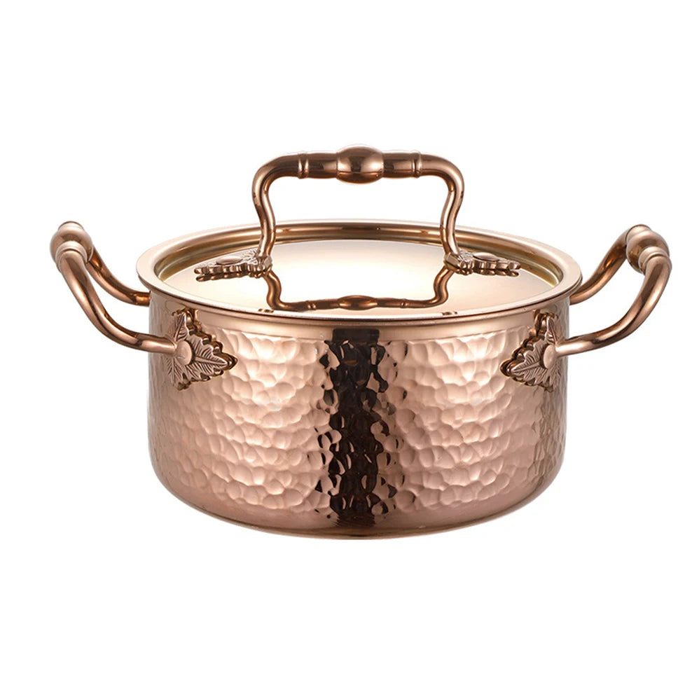 Stainless Steel Pot with Lid rose gold 1-2L