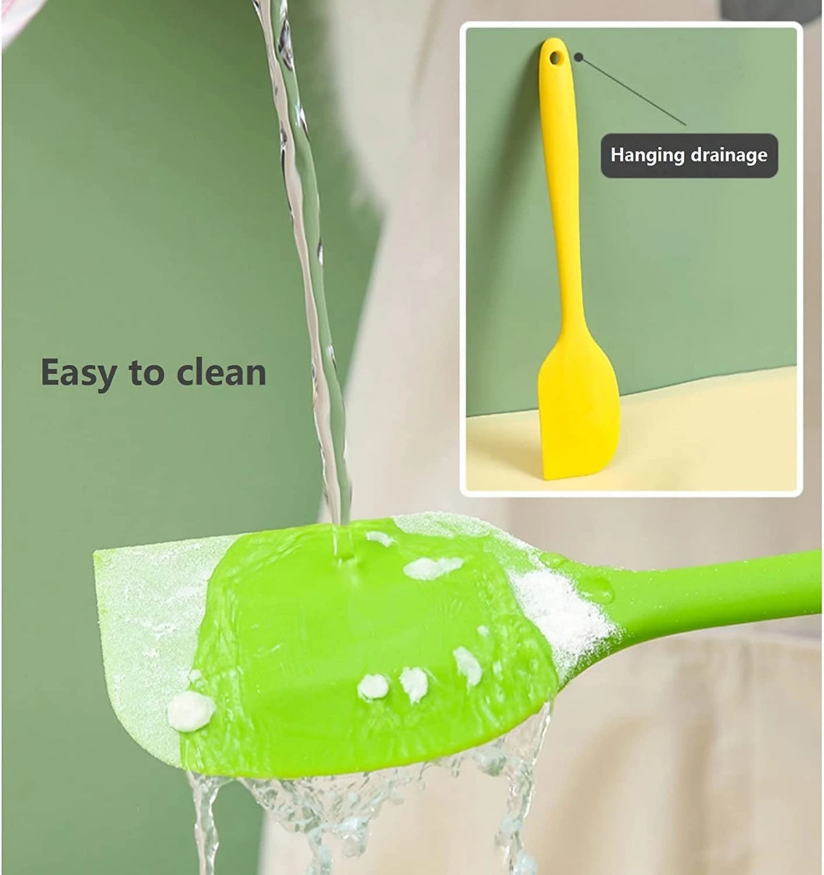 27cm Heat Resistant Silicone Spatula – Flexible Non-Stick Scraper for Baking & Cooking – Ideal for Mixing, Folding & Scraping Bowls – Available in Black, Blue, Orange, Pink, Red & Yellow Colours