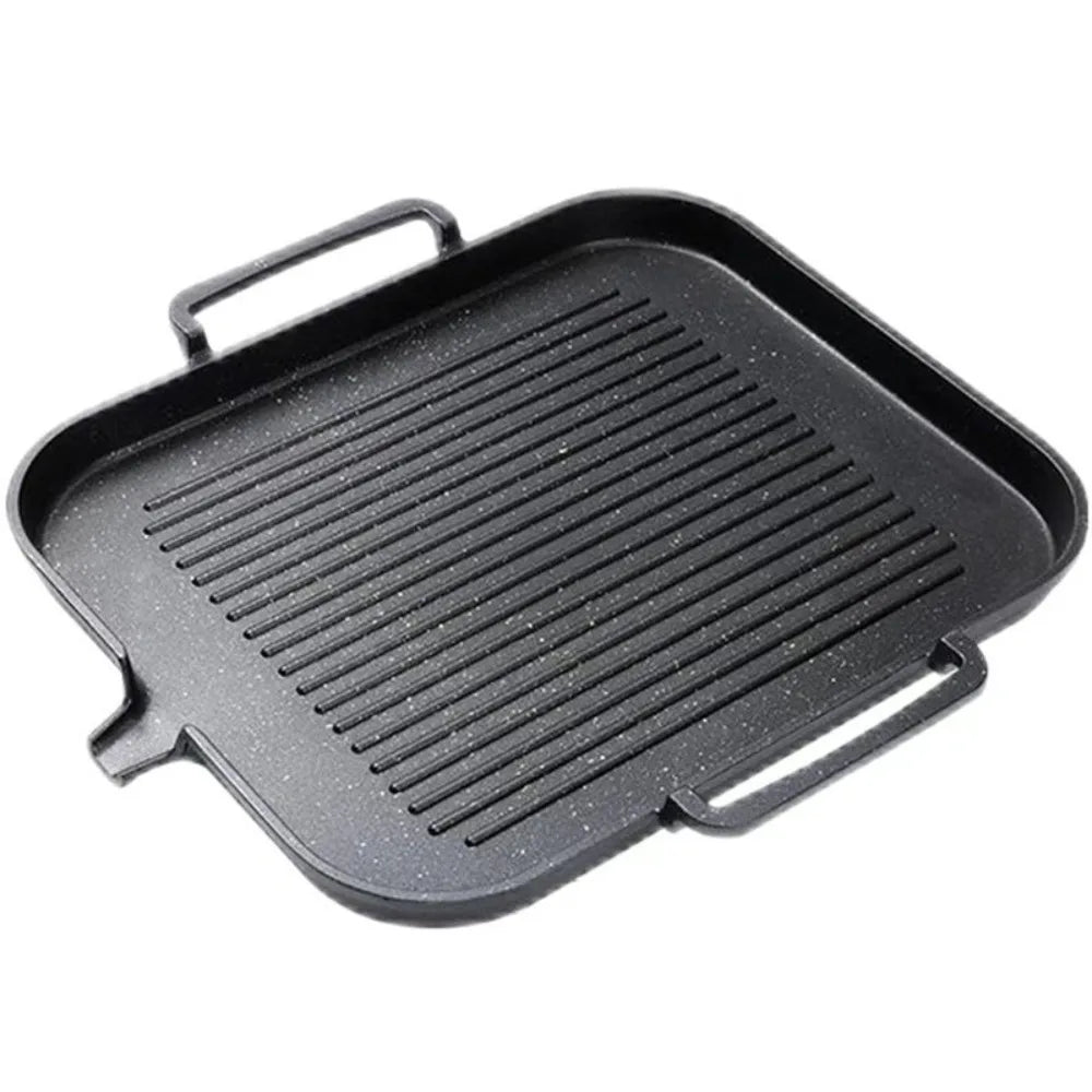 Smokeless Nonstick Griddle Pan – Suitable for Indoor & Outdoor Cooking, Great for Grilling Steak, BBQ, and Everyday Cooking