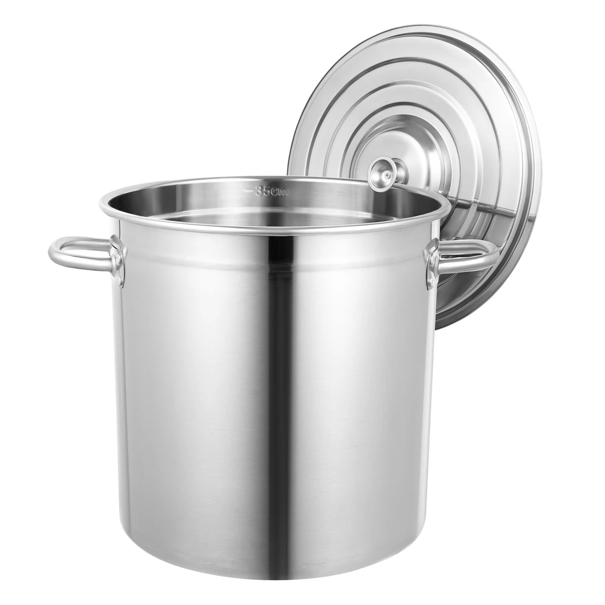 Large Stainless Steel Stock Pot with Lid & Handles – Commercial Soup Pot & Food Storage Container – Great for Soups, Stocks & Batch Cooking – Available in 35L, 50L & 70L
