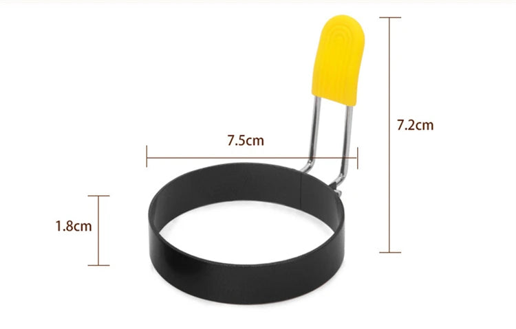 Stainless Steel Non-Stick Egg Rings – Round Egg Cooker Moulds for Frying – Best for Fried Eggs, Egg Muffins & Pancakes – Available in 2 Pieces & 4 Pieces