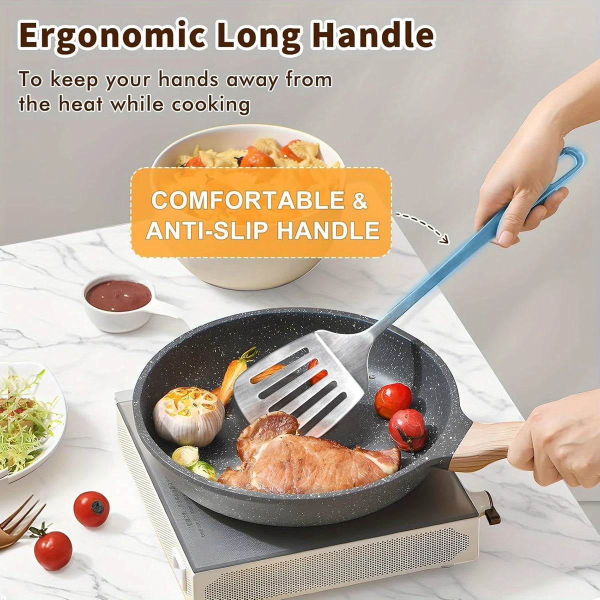 Stainless Steel Spatula Set – Solid & Slotted Metal Turners – Ideal for Fish, Eggs, Burgers & Pancakes – Available as a 2-Piece Set or Single