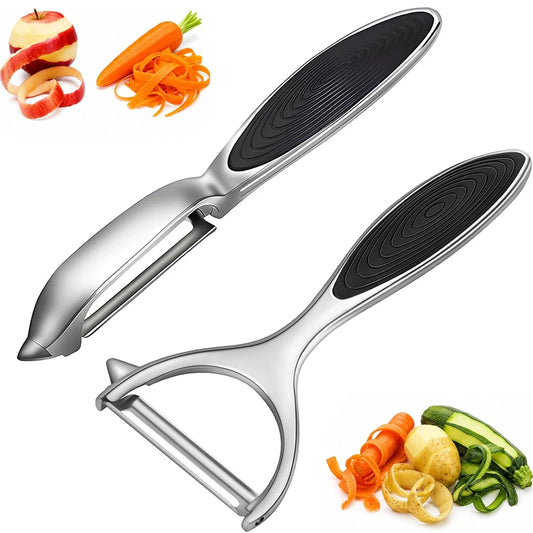 Ultra Sharp Stainless Steel Vegetable Peeler – Zinc Alloy Handle Potato, Carrot & Apple Peeler – Perfect for Fruit & Vegetable Prep – Available in 1 & 2 Pieces