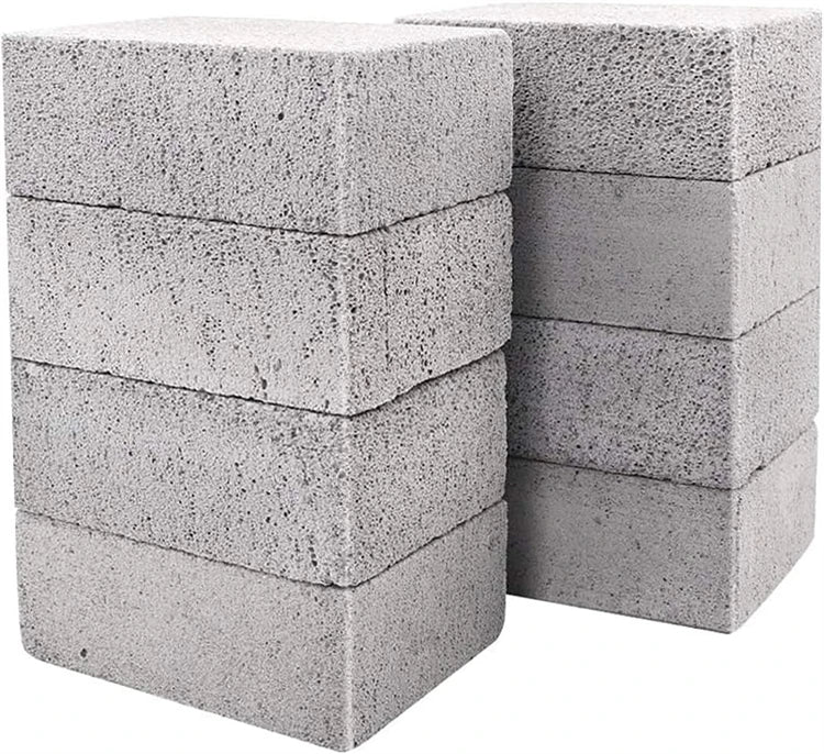 Pumice Grill & Griddle Cleaning Brick – De-Scaling Cleaning Stone Block – Ideal for Removing Grease & Stains from BBQ Grills and Griddles