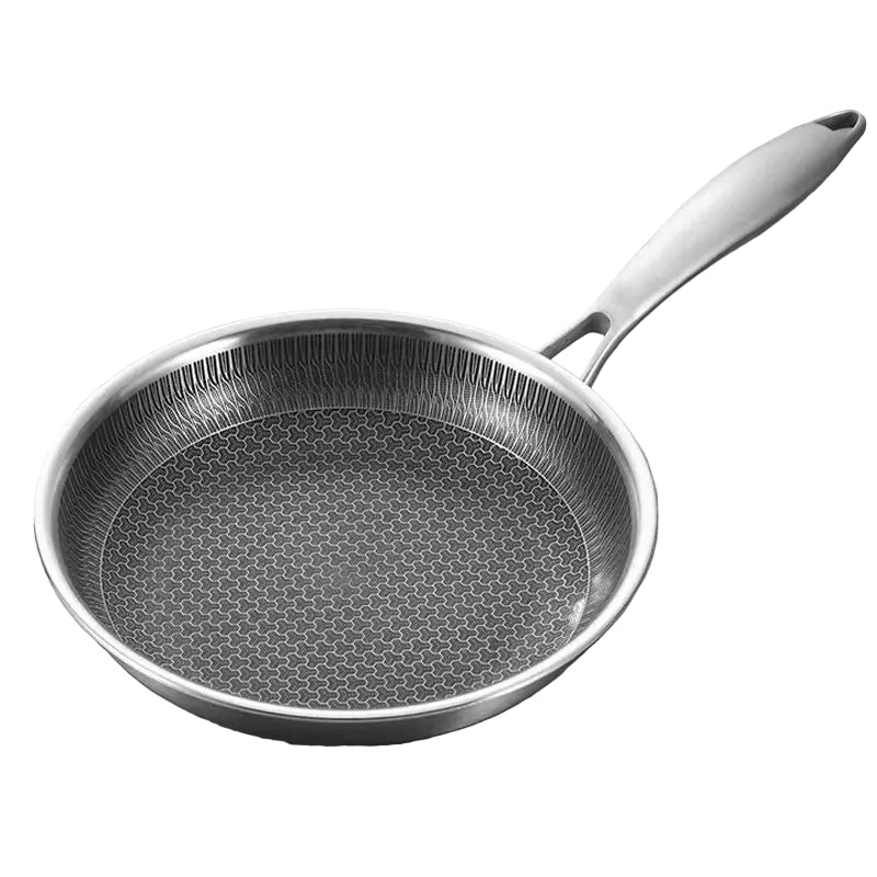 304 Stainless Steel Honeycomb Frying Pan