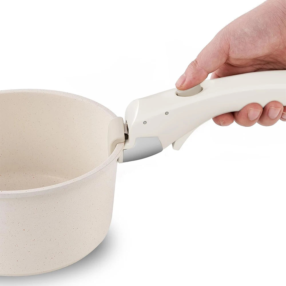 Universal Removable Pan Handle – Detachable Pot Handle Gripper for Removable Cookware – Great for Replacement Handles & Space Saving Storage