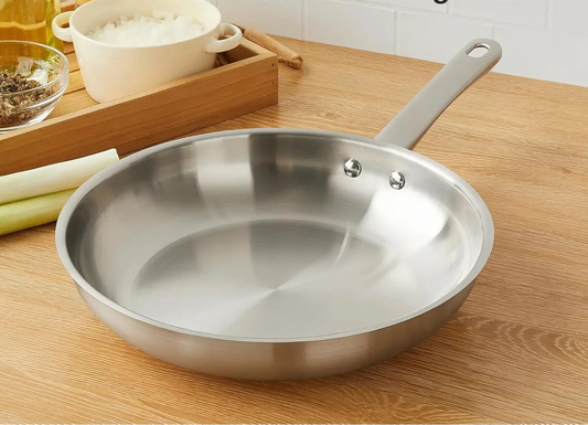 Stainless Steel Frying Pan – Skillet for Searing, Sautéing & Daily Cooking for Professional Cooking on Gas, Induction & Electric Stoves (Available in 8 & 10 Inch Sizes)