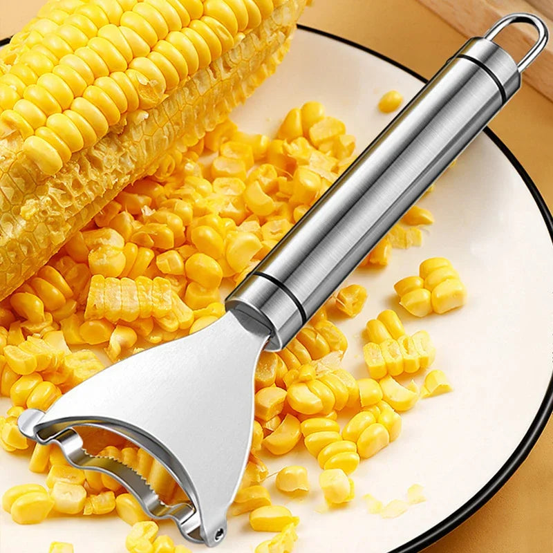 Stainless Steel Corn Stripper – Serrated Corn on the Cob Kernel Remover & Shaver – Perfect for Salads, Salsas & Sweetcorn Sides – Available in 1 Piece & 2 Pieces