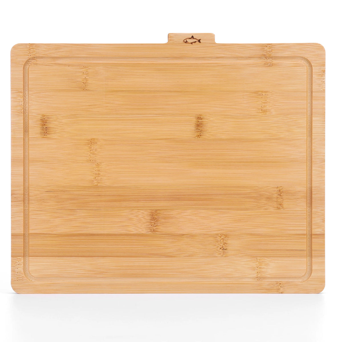 4 Piece Bamboo Chopping Board Set with Holder – Engraved Food Icon Boards with Juice Grooves – Perfect for Food Separation & Meal Prep