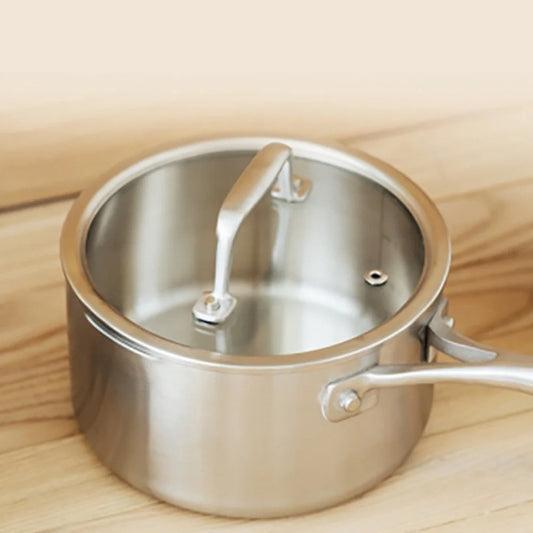 Stainless Steel Saucepan with Heat-Resistant Handle China Mainland