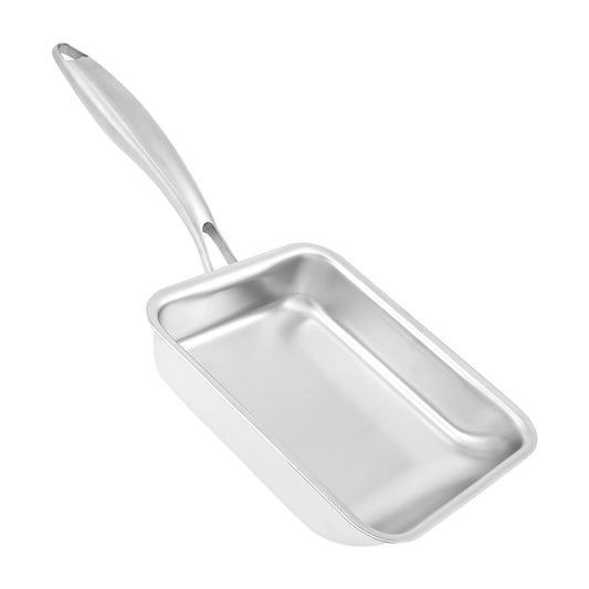 Stainless Steel Tamagoyaki Japanese Omelette Pan silver 1
