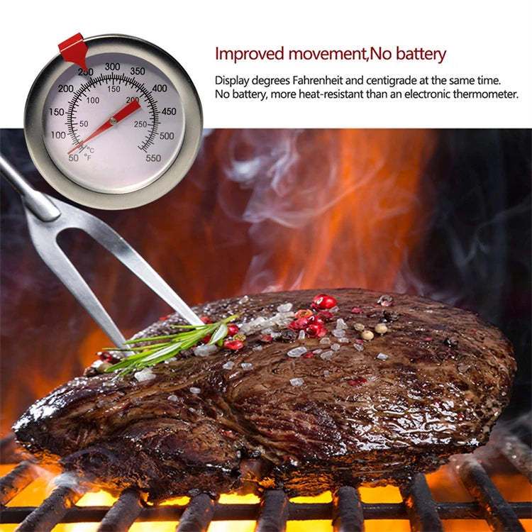 Stainless Steel Deep Fry Thermometer with Instant Read Dial