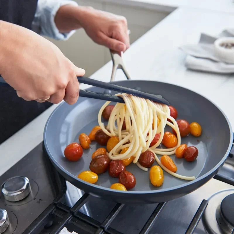2-in-1 Flip Tongs with Egg Spatula – Nylon Grip Turner & Clamp for Pancakes, Eggs & Steak – Best for Non-Stick Pans