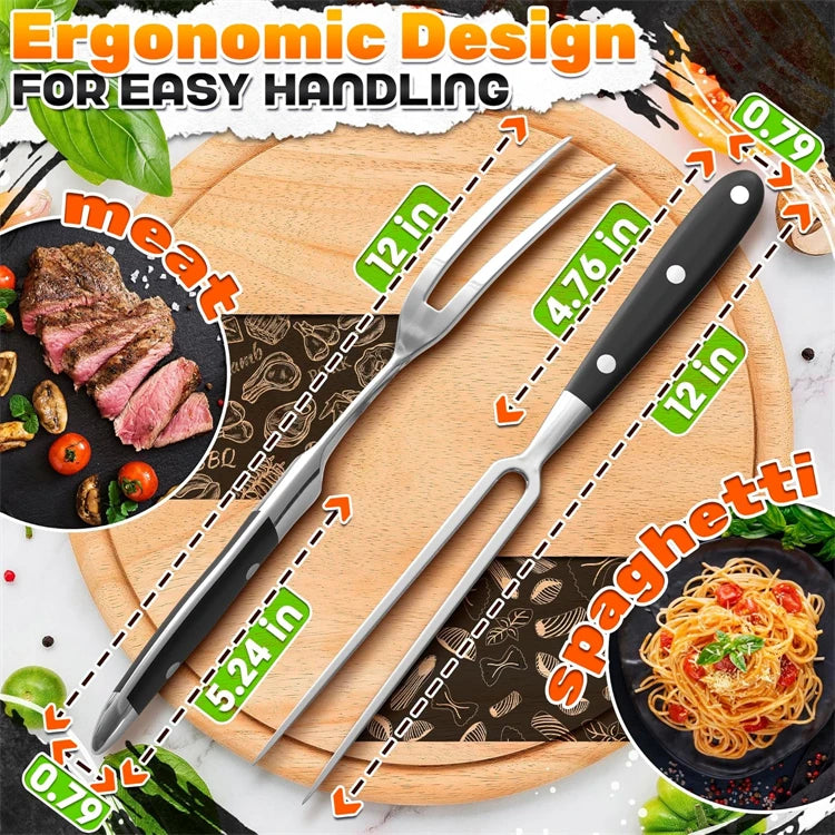 Stainless Steel Carving Fork Set