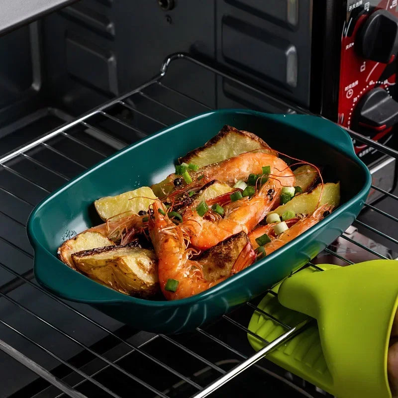 Ceramic Baking Dish — Oven-Safe Au Gratin Dish