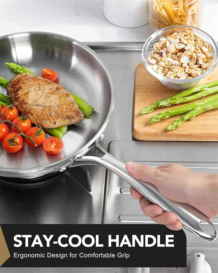 Tri-Ply Stainless Steel Frying Pan 20cm